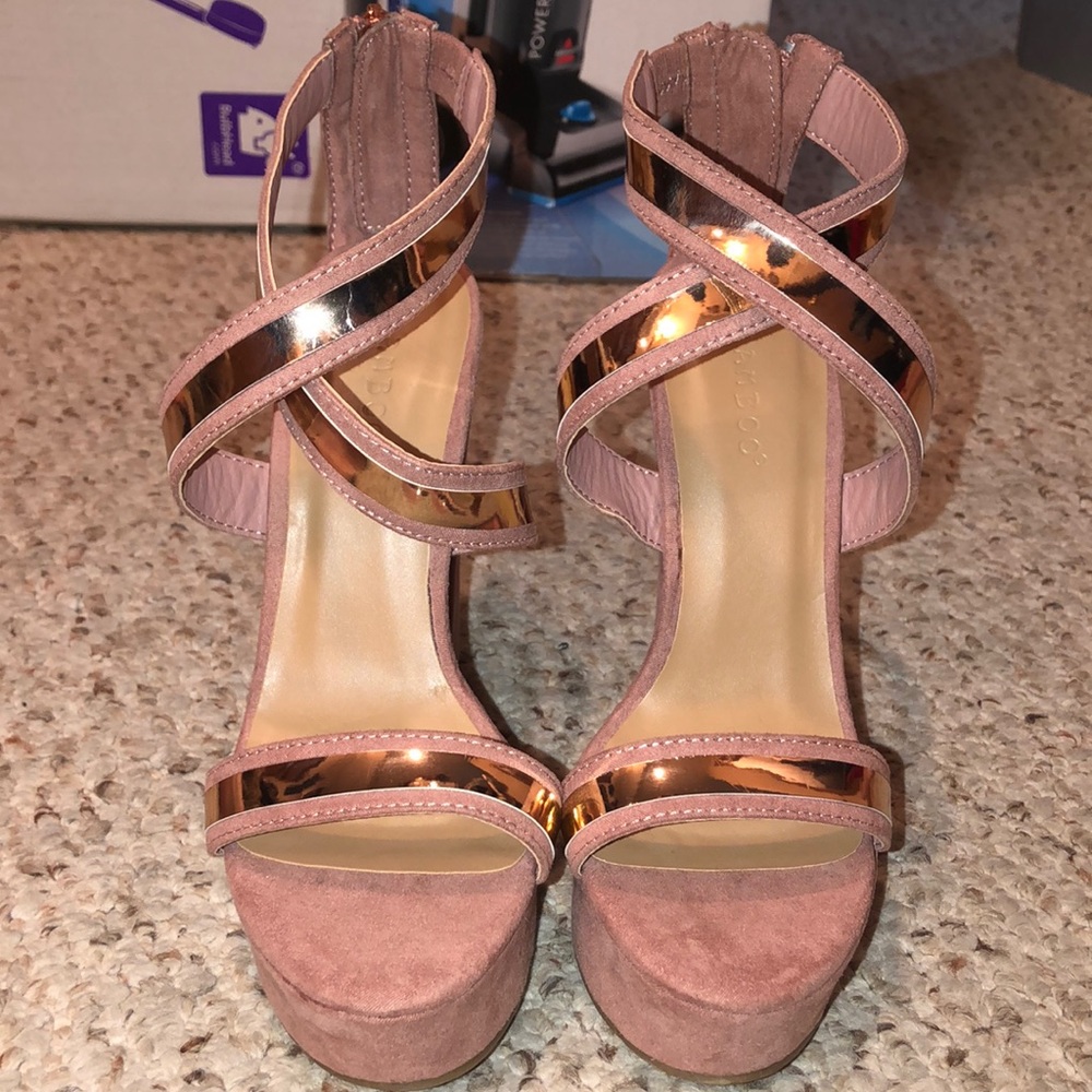 Pink suede
